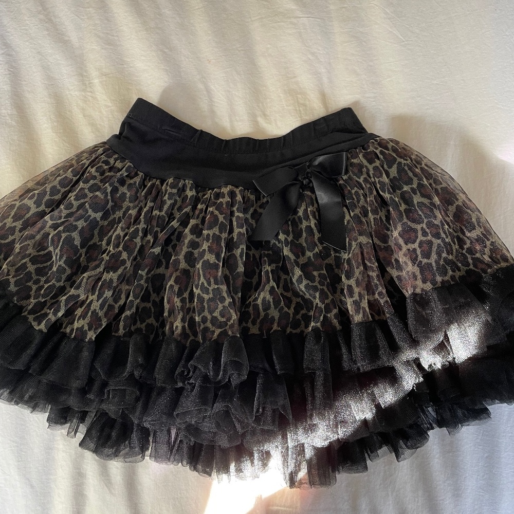 Girls Cute Leopard Skirt